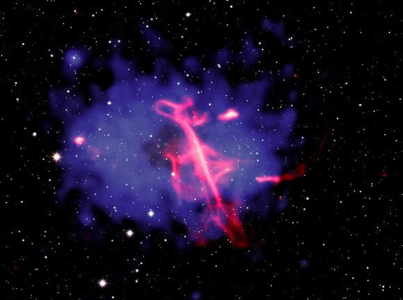 ‘Treble Clef’ Radio Glow Reveals Galaxy Cluster Hiding behind Milky Way