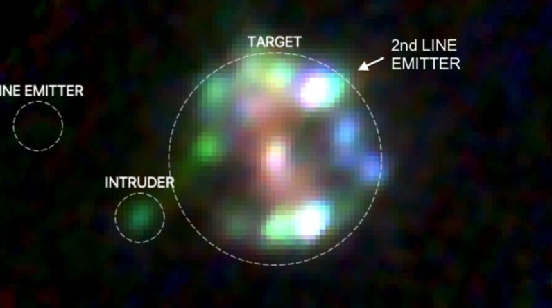 James Webb telescope discovers rare ring galaxy and ‘intruder’ 2 billion years after the Big Bang